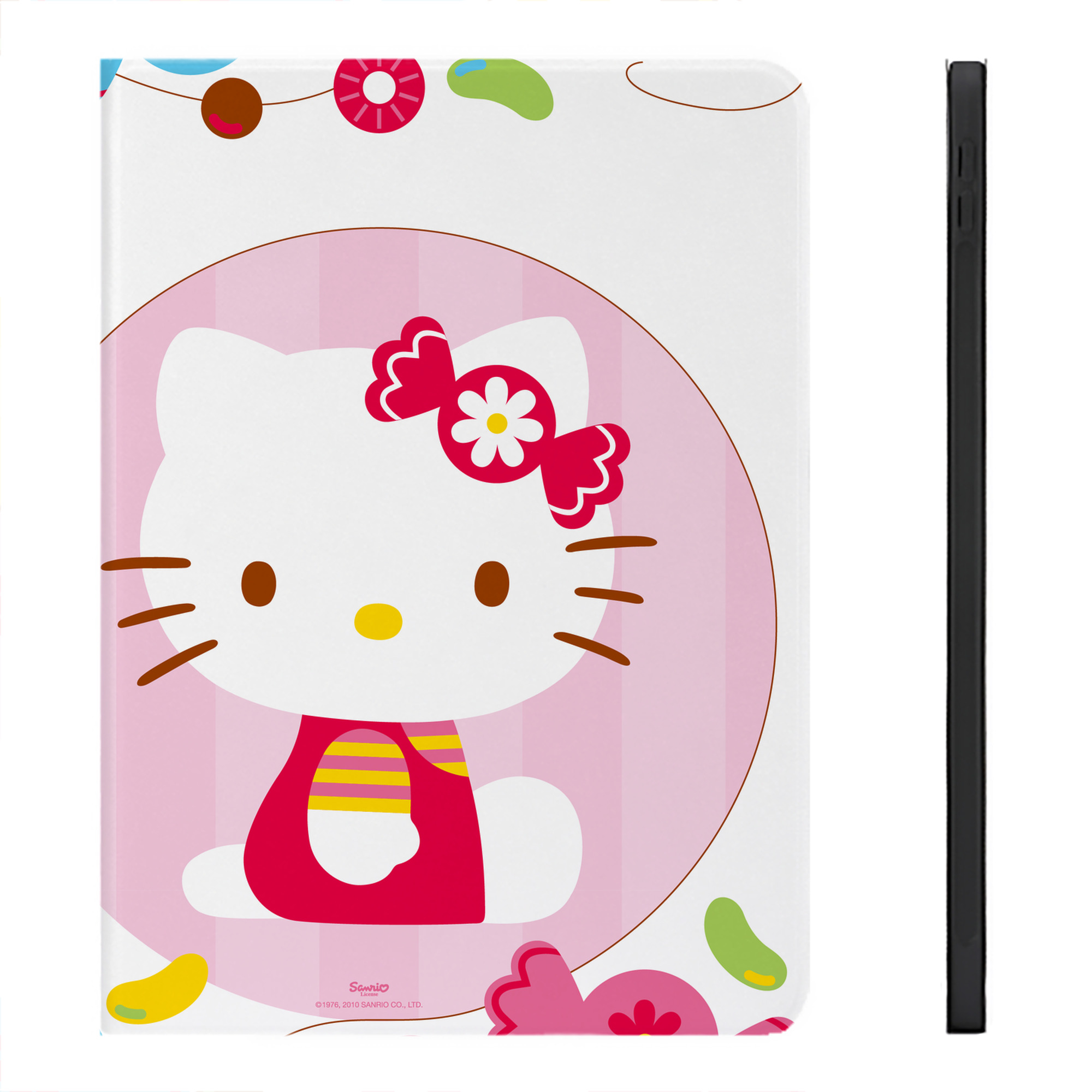 （画像用） Hello Kitty ハローキティ IPadケース ペンホルダー付き ブックスタイルデザイン
